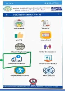 AePDS App Distribution Points status Update GSWS Volunteers