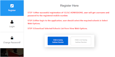 AP RTE 1st Class admission 2024-25