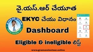 YSR Cheyutha Ekyc Process in volunteers