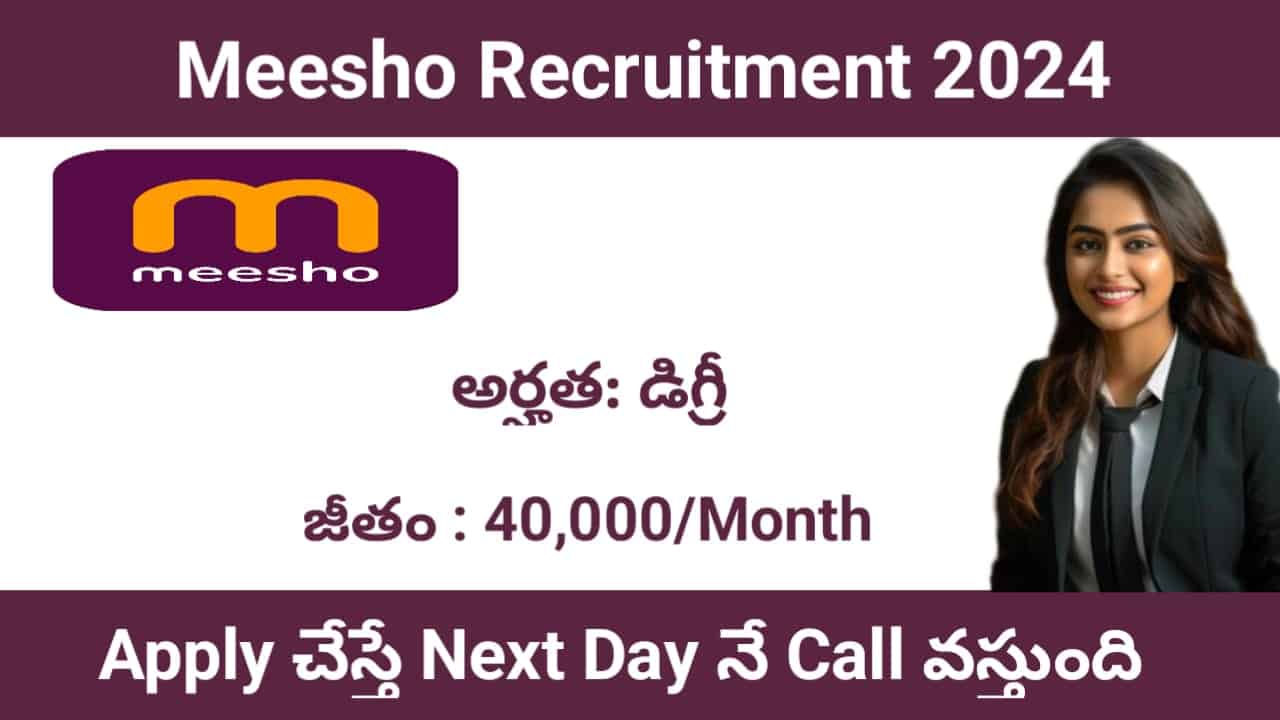 Meesho Recruitment 2024 Telugu