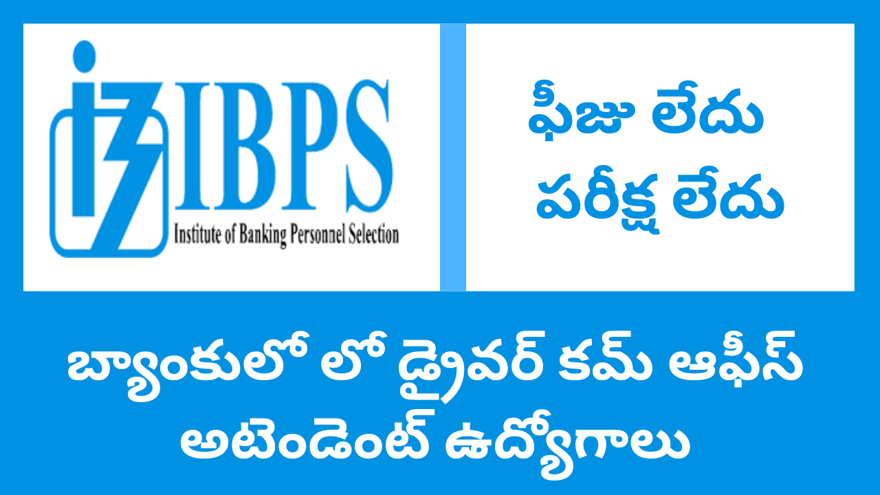 IBPS Driver cum Office Attendant Jobs 2024