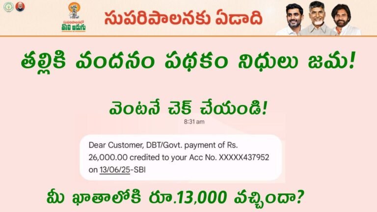Thalliki Vandanam Payment June 2025