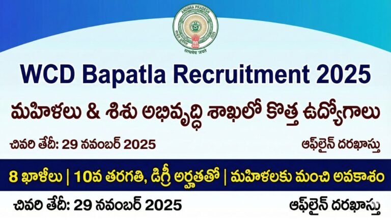 WCD Bapatla Recruitment 2025