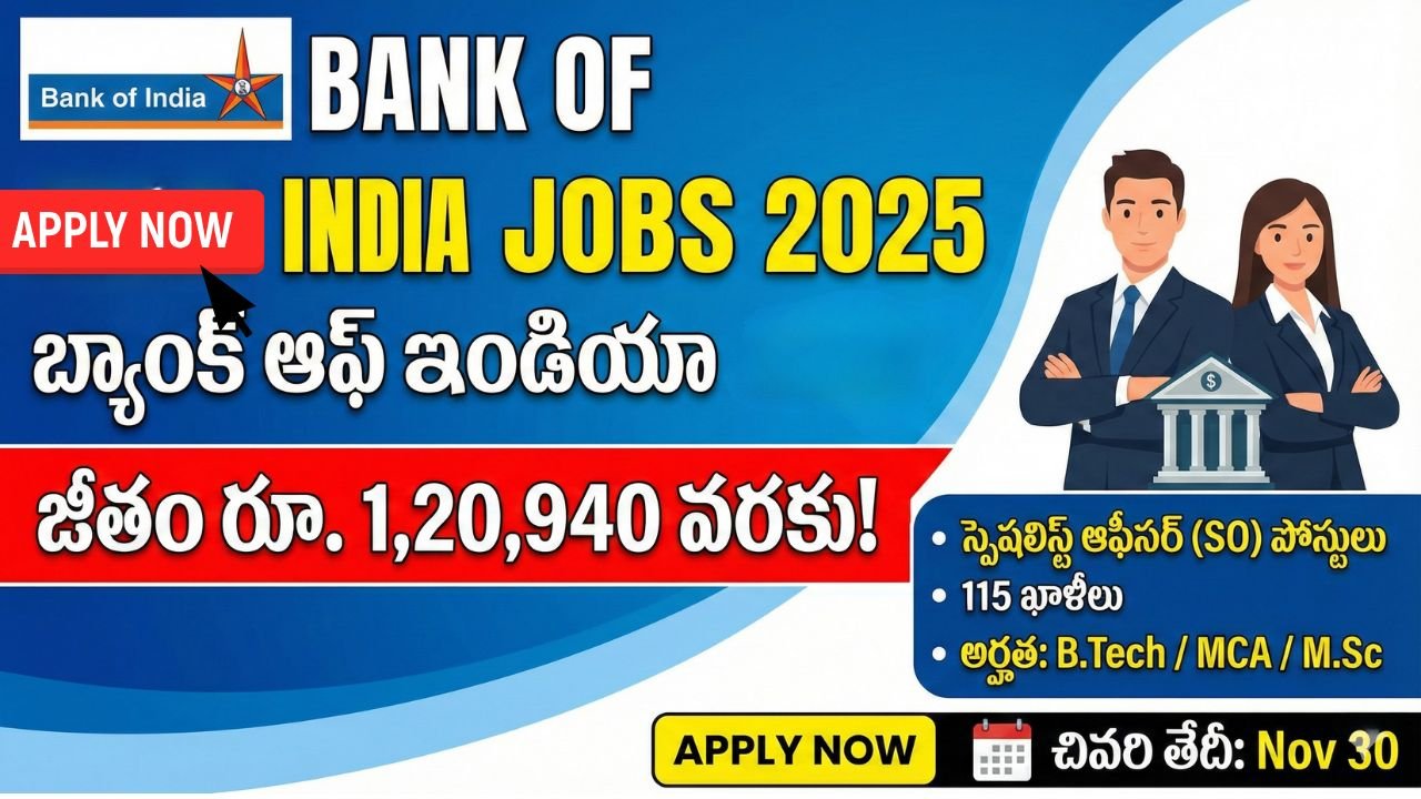 Bank of India Jobs 2025